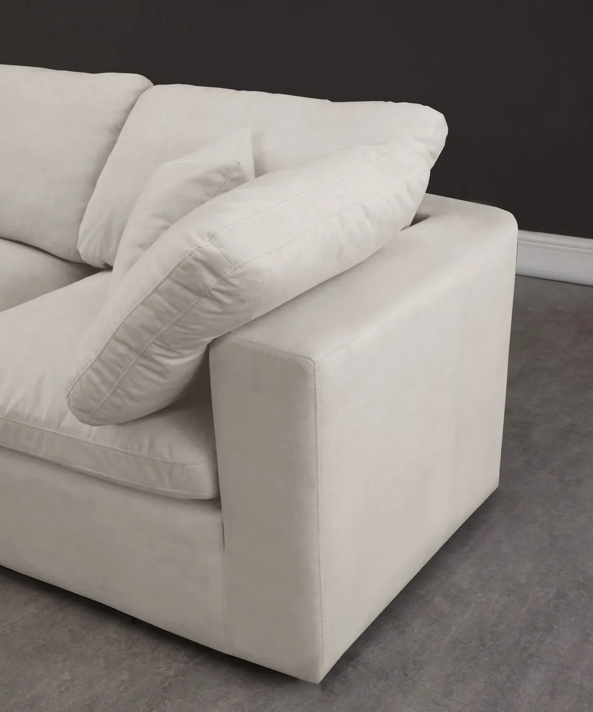 Cozy - 2 Seat Modular Armless Sofa - Cream