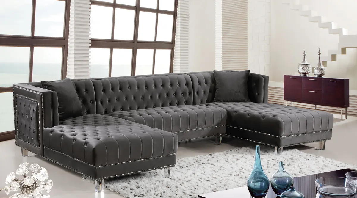 Moda - 3 Piece Sectional - Gray - View 2