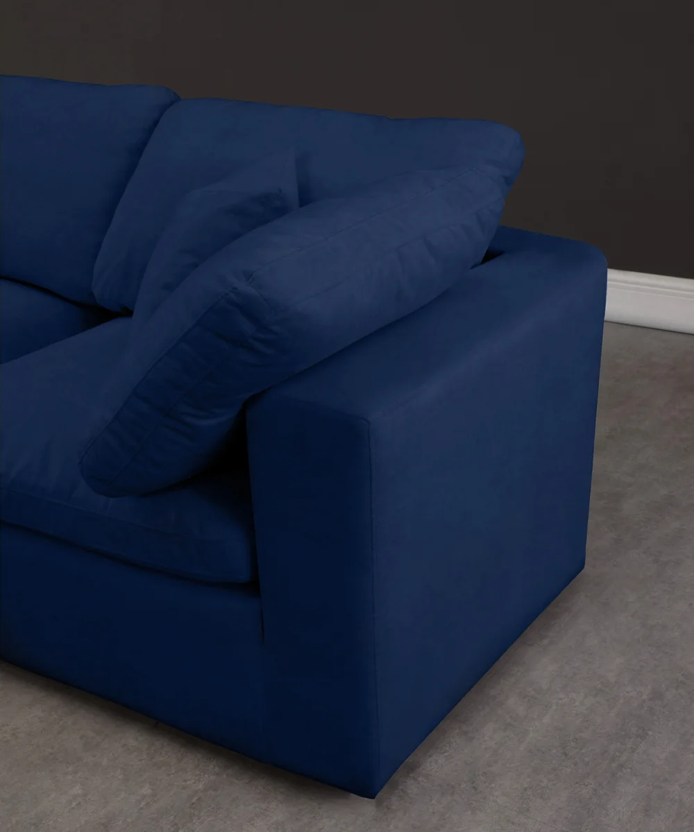 Cozy - Modular 3 Seat Armless Sofa - Navy
