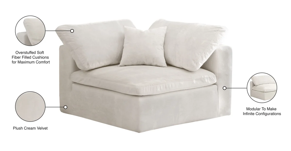 Cozy - Corner Chair - Cream