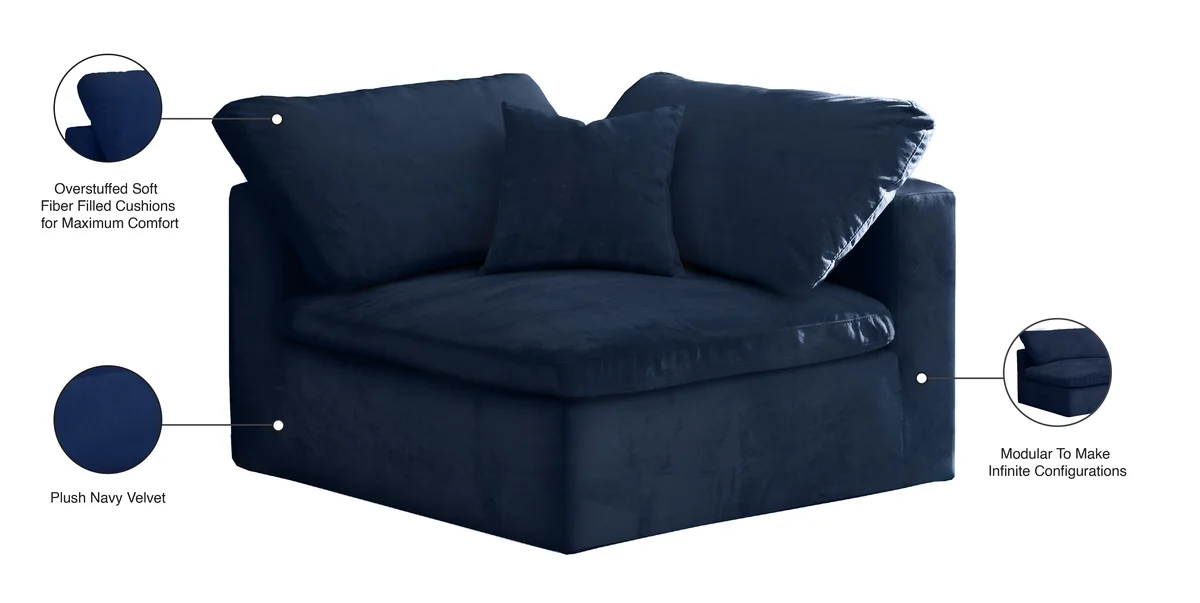 Cozy - Corner Chair - Navy