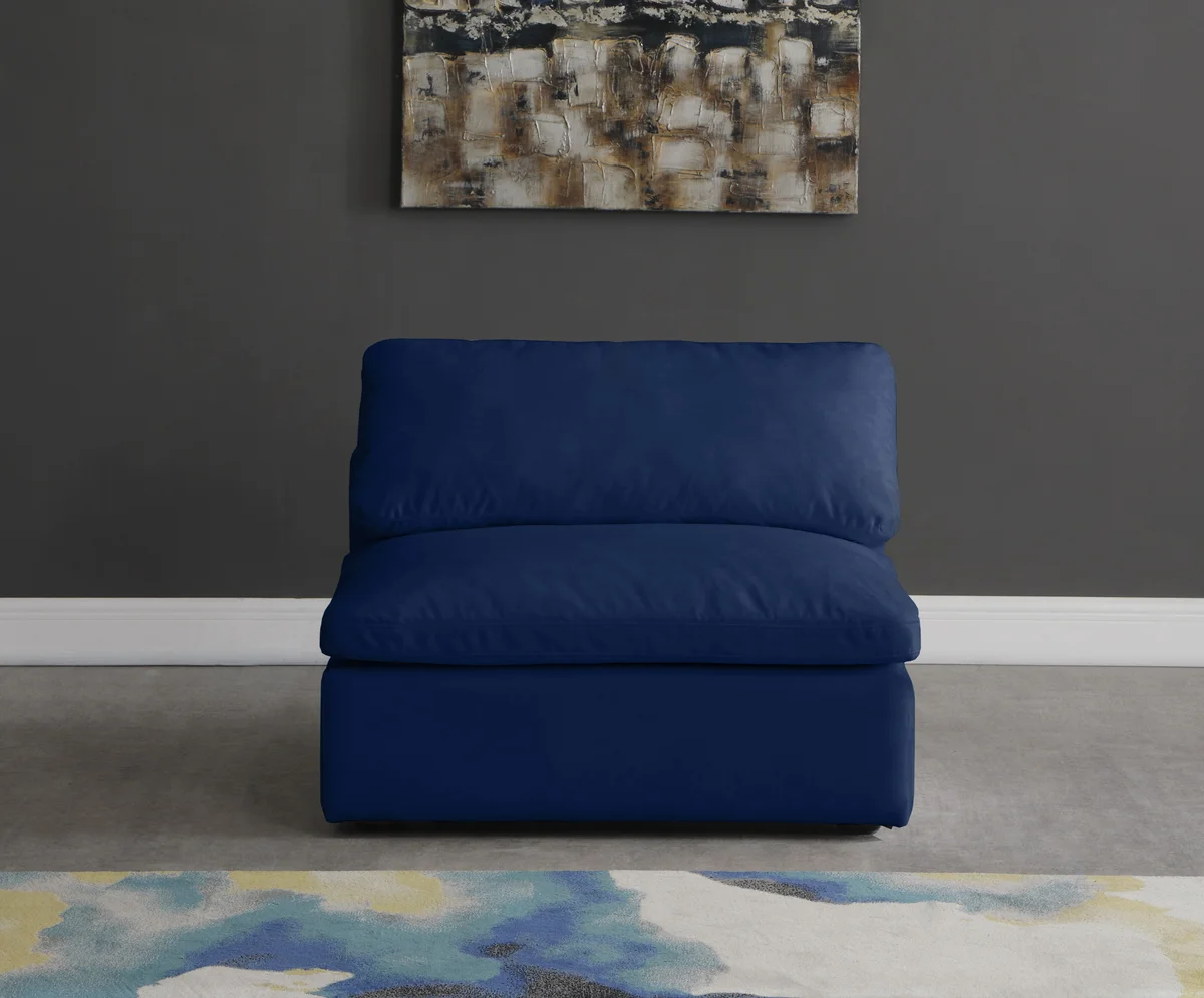 Cozy - Armless Chair - Navy