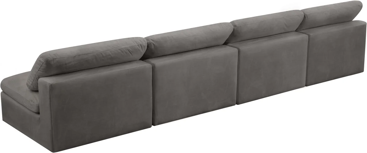 Cozy - Modular 4 Seat Armless Sofa - Gray