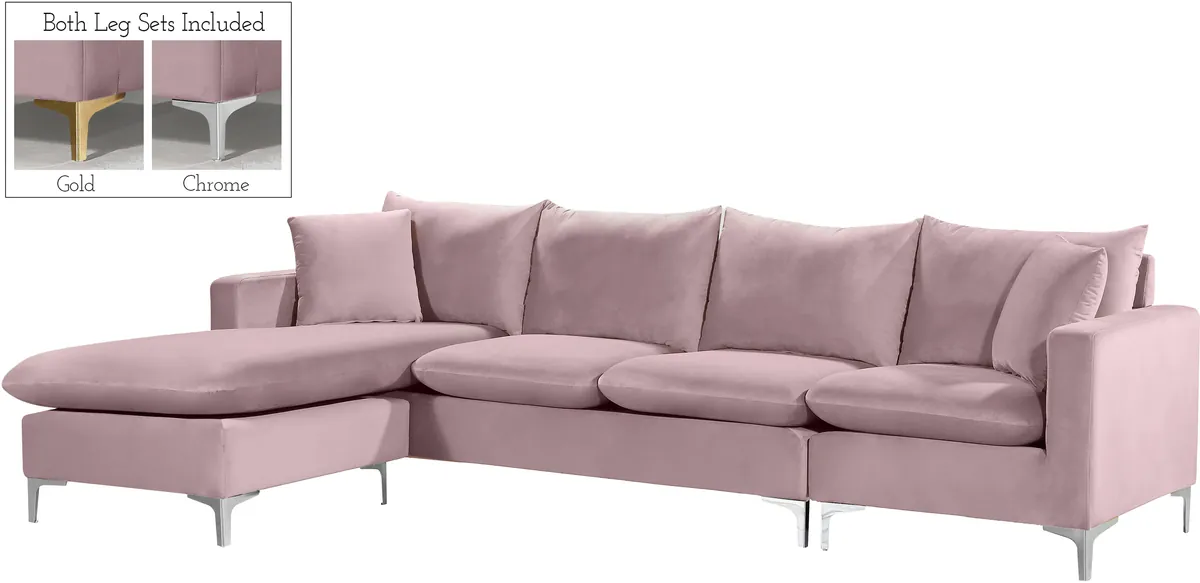 Naomi - 2 Piece. Reversible Sectional - Pink - View 2