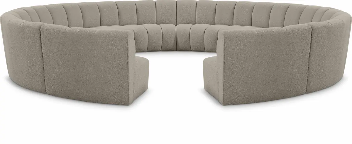 Infinity - 12 Piece Modular Sectional - Light Brown