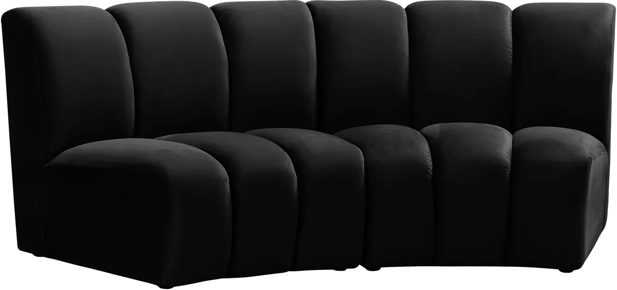 Infinity - 2 Piece Modular Sectional - Fabric - Black