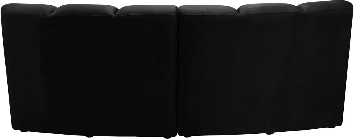 Infinity - 2 Piece Modular Sectional - Fabric - Black