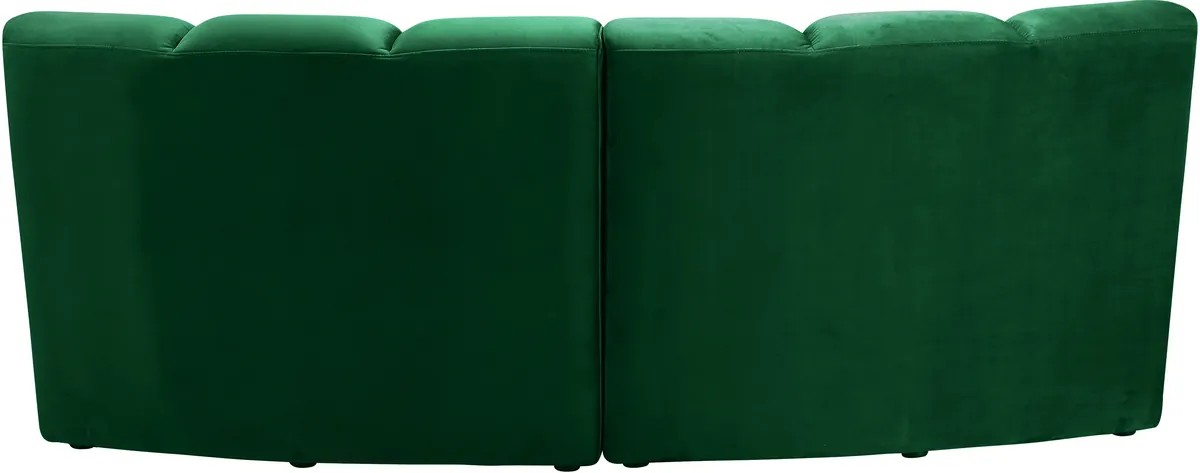 Infinity - 2 Piece Modular Sectional - Fabric - Green