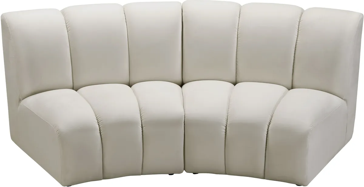 Infinity - 2 Piece Modular Sectional - Fabric - Cream