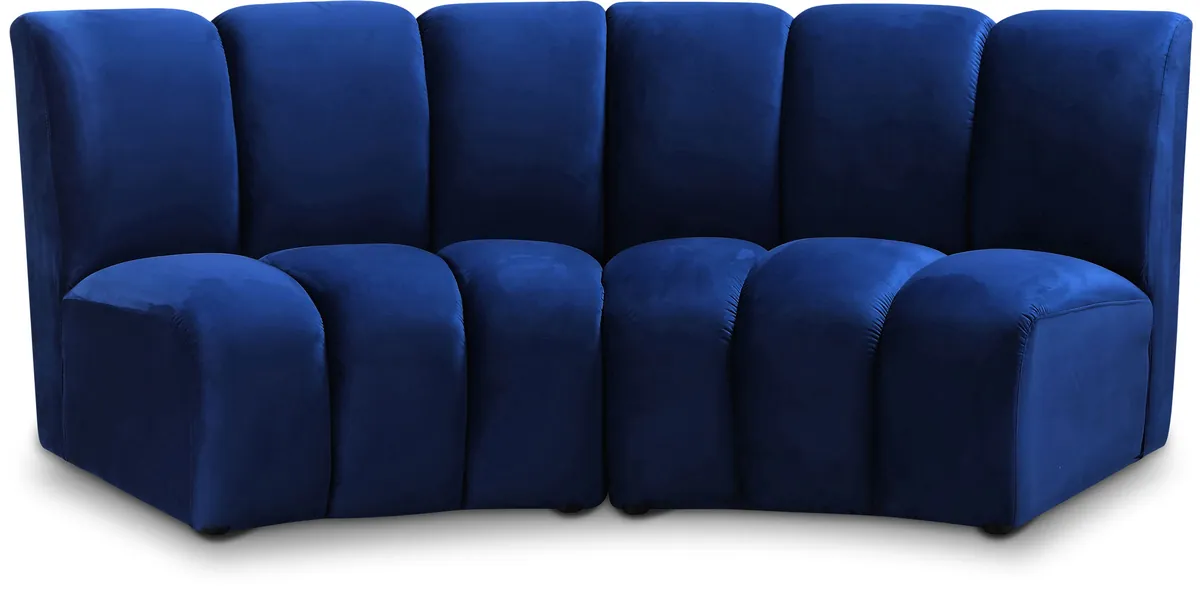Infinity - 2 Piece Modular Sectional - Navy