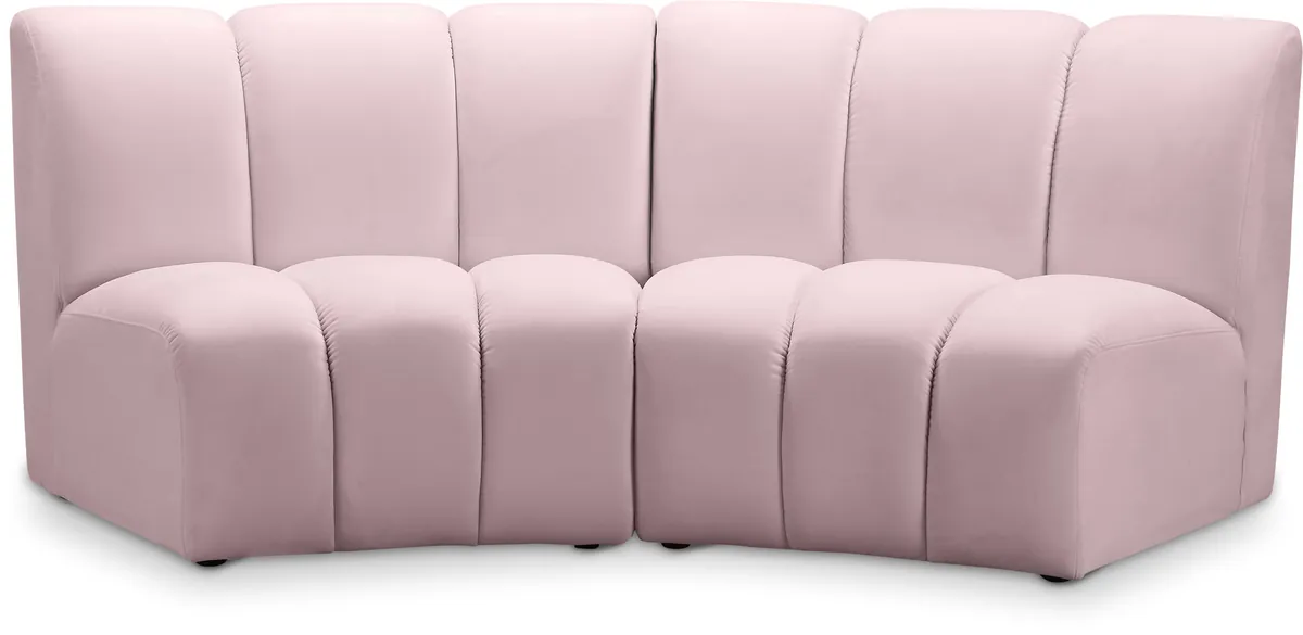 Infinity - 2 Piece Modular Sectional - Pink