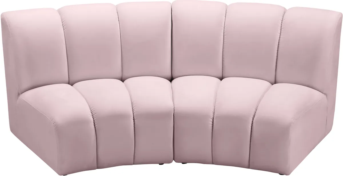 Infinity - 2 Piece Modular Sectional - Pink
