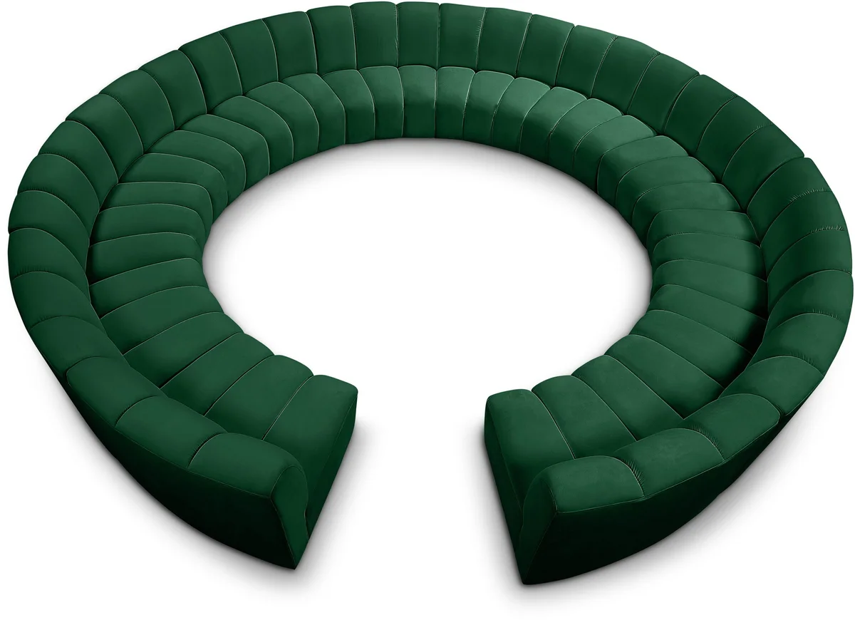 Infinity - 12 Piece Modular Sectional - Fabric - Green