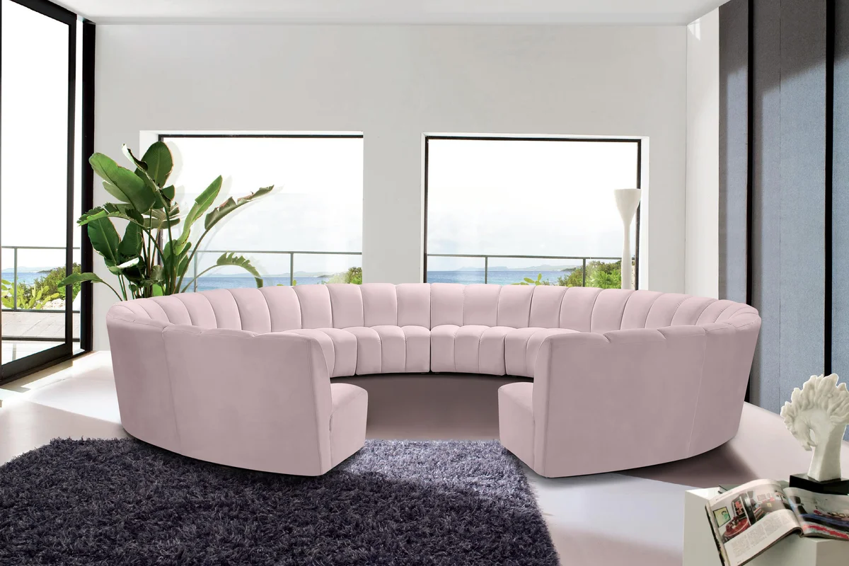 Infinity - 12 Piece Modular Sectional - Pink - View 2
