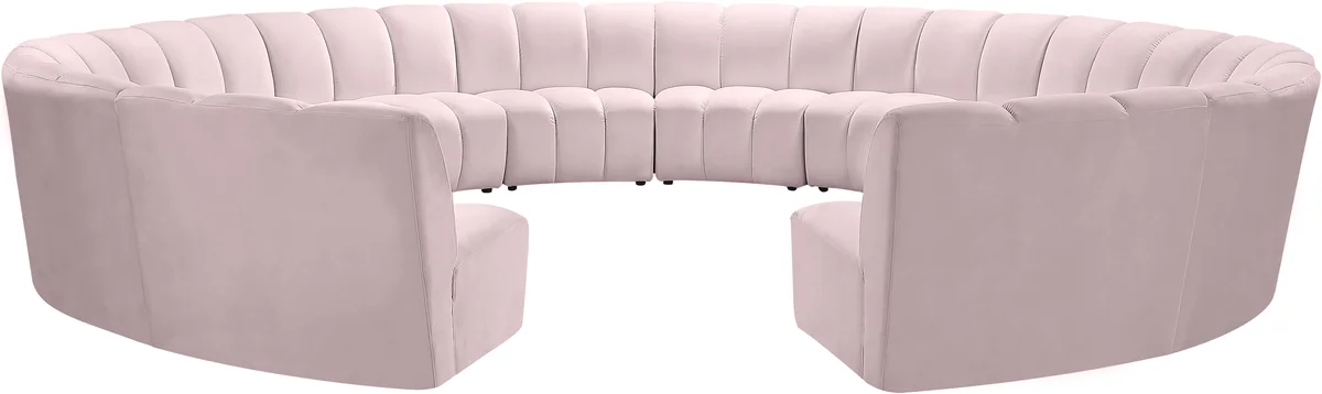 Infinity - 12 Piece Modular Sectional - Pink
