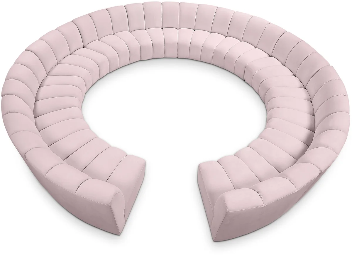Infinity - 12 Piece Modular Sectional - Pink
