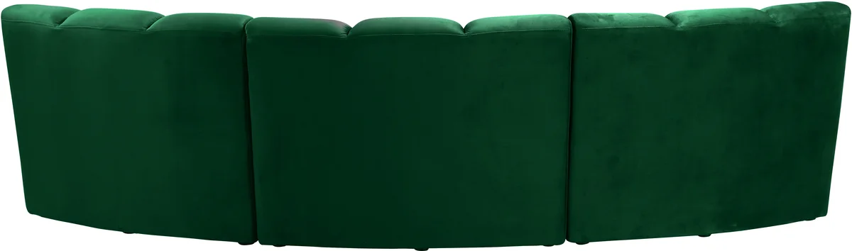 Infinity - 3 Piece Modular Sectional - Fabric - Green