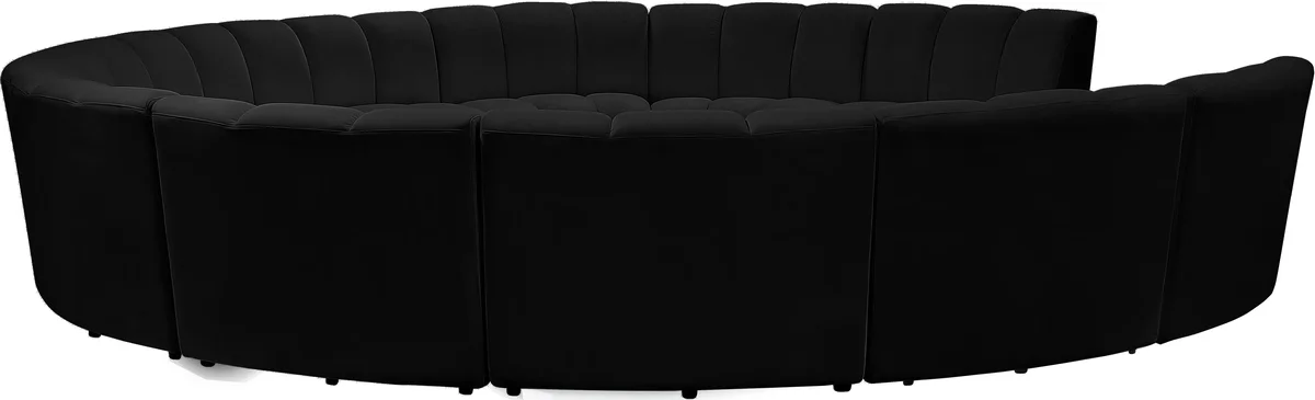 Infinity - 11 Piece Modular Sectional - Fabric - Black