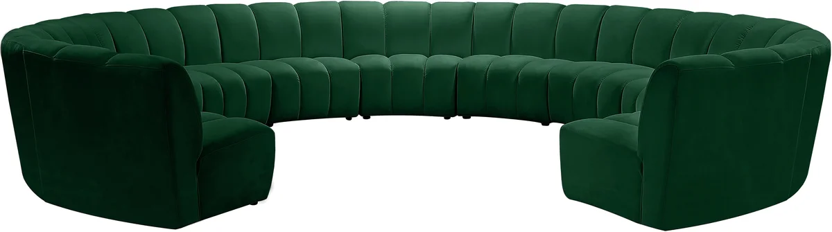 Infinity - 11 Piece Modular Sectional - Fabric - Green