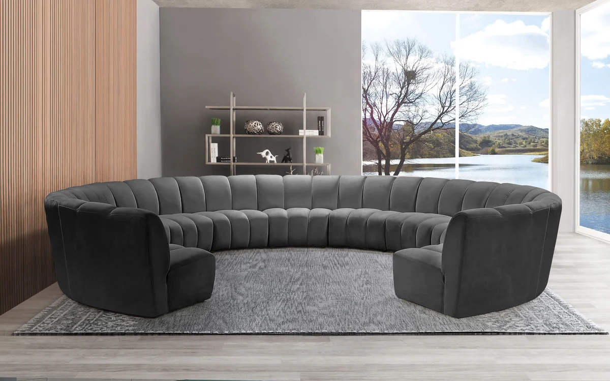 Infinity - 11 Piece Modular Sectional - Gray - View 2