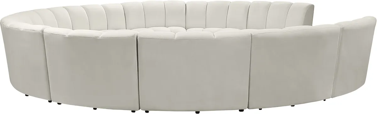 Infinity - 11 Piece Modular Sectional - Fabric - Cream