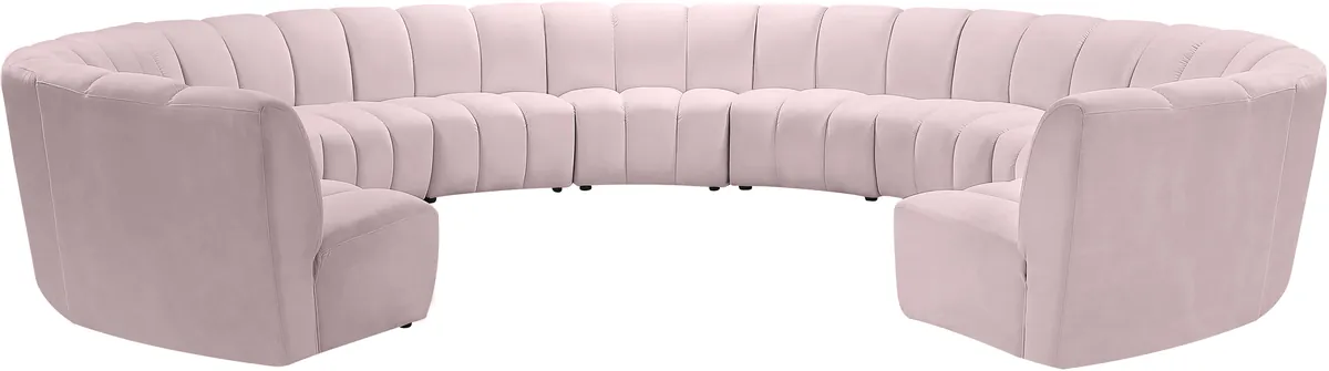 Infinity - 11 Piece Modular Sectional - Pink