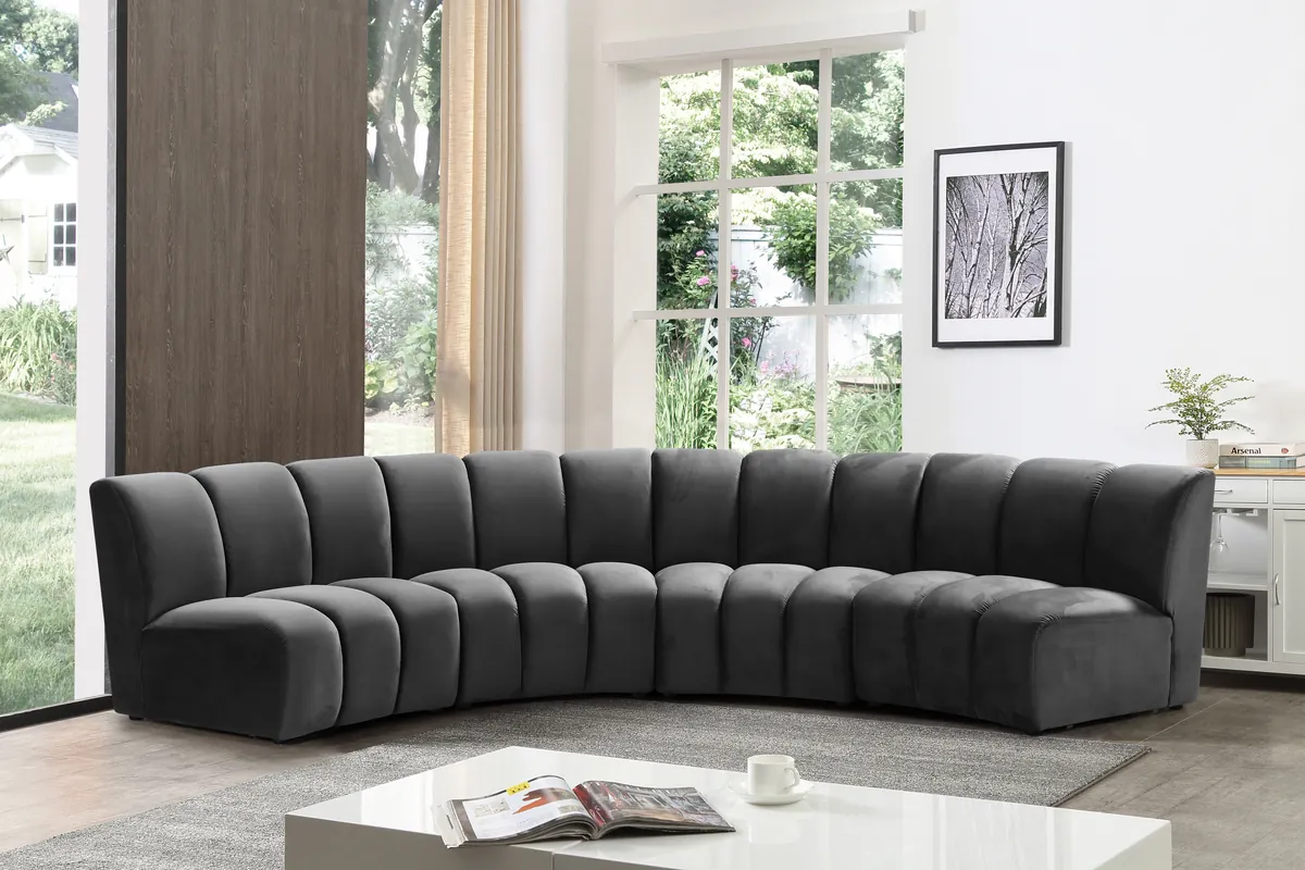 Infinity - 4 Piece Modular Sectional - Gray - View 2