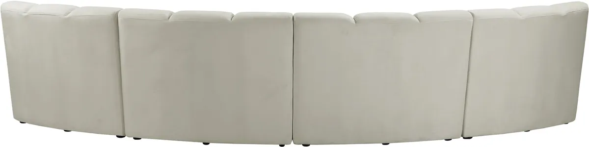 Infinity - 4 Piece Modular Sectional - Fabric - Cream