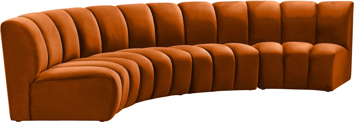 Infinity - 4 Piece Modular Sectional - Cognac
