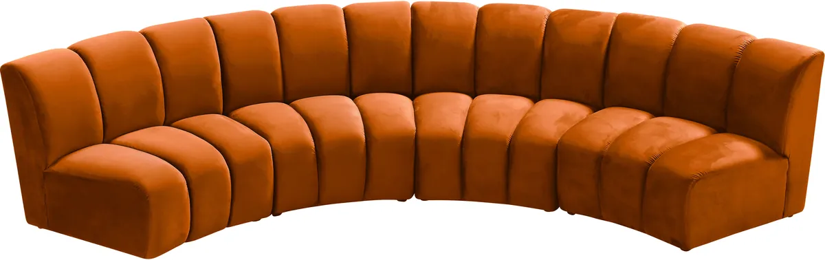 Infinity - 4 Piece Modular Sectional - Cognac