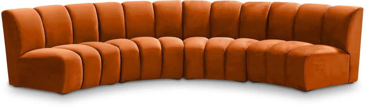 Infinity - 4 Piece Modular Sectional - Cognac
