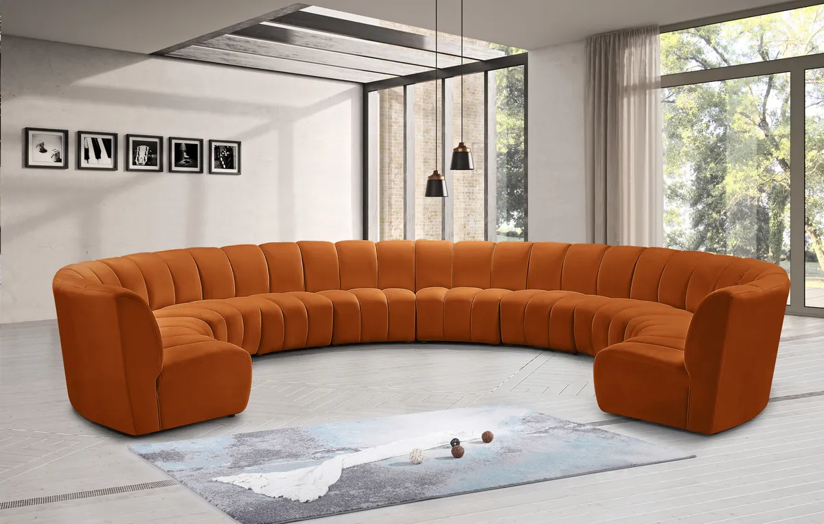 Infinity - 10 Piece Modular Sectional - Cognac