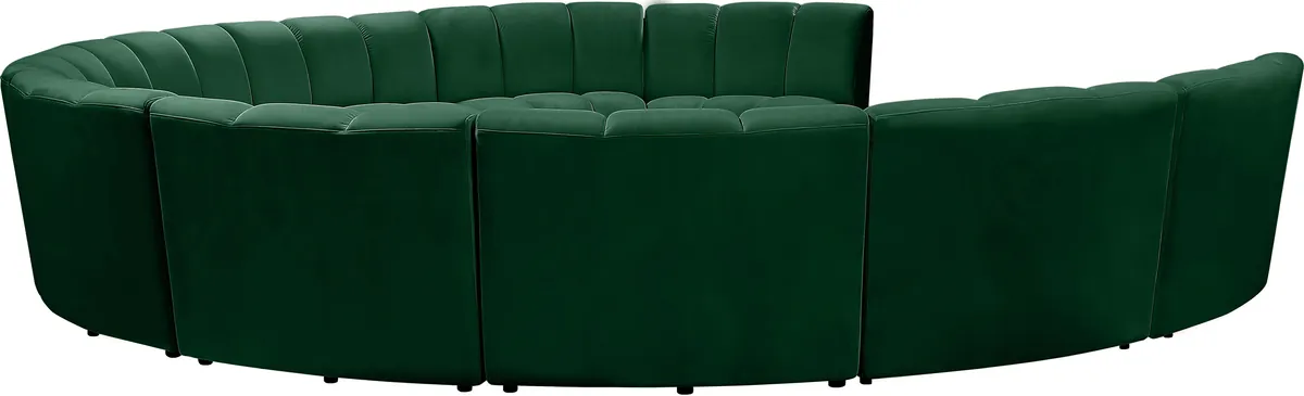 Infinity - 10 Piece Modular Sectional - Fabric - Green