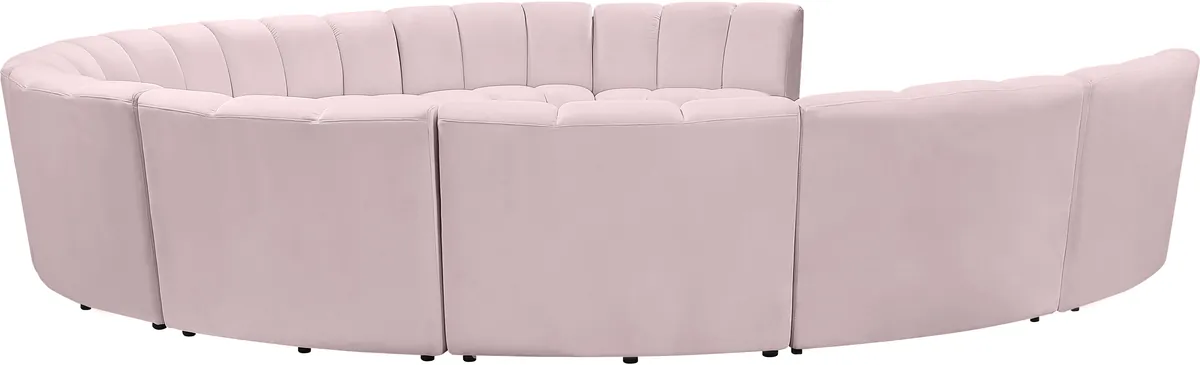 Infinity - 10 Piece Modular Sectional - Pink