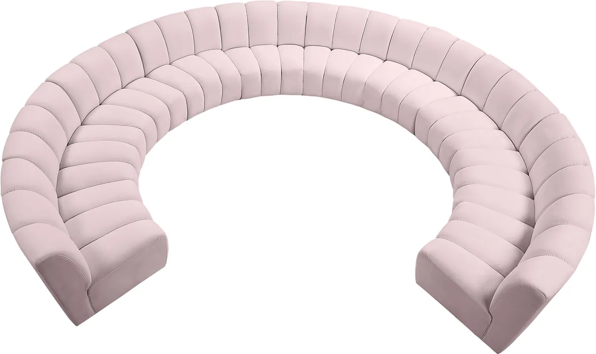 Infinity - 10 Piece Modular Sectional - Pink