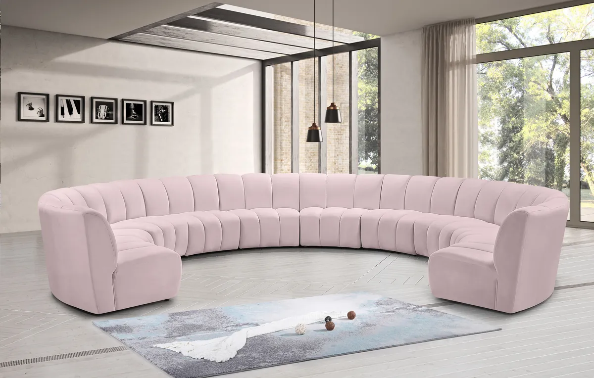 Infinity - 10 Piece Modular Sectional - Pink - View 2