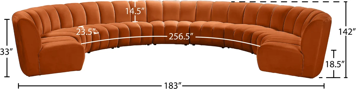 Infinity - 9 Piece Modular Sectional - Cognac