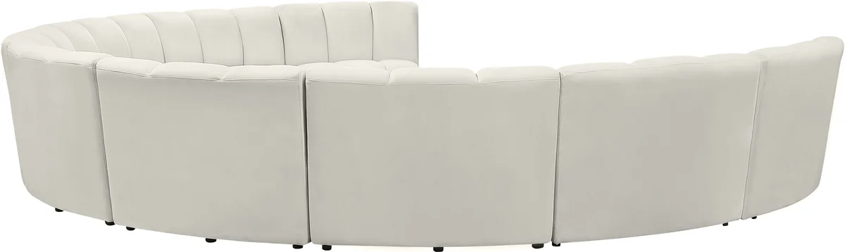 Infinity - 9 Piece Modular Sectional - Fabric - Cream