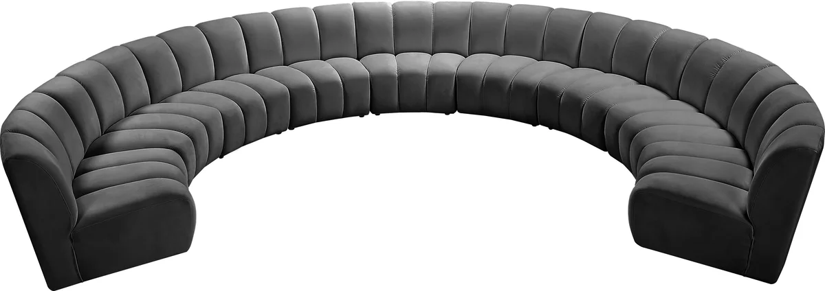 Infinity - 9 Piece Modular Sectional - Gray