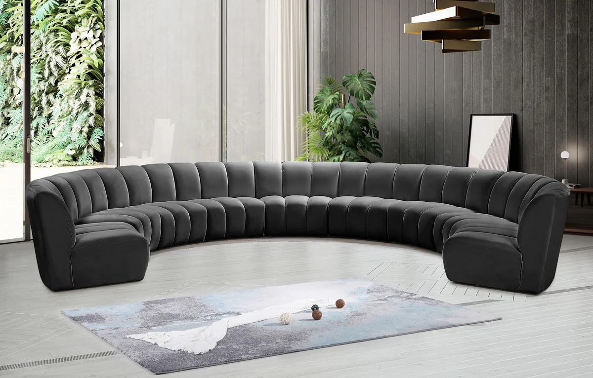 Infinity - 9 Piece Modular Sectional - Gray - View 2
