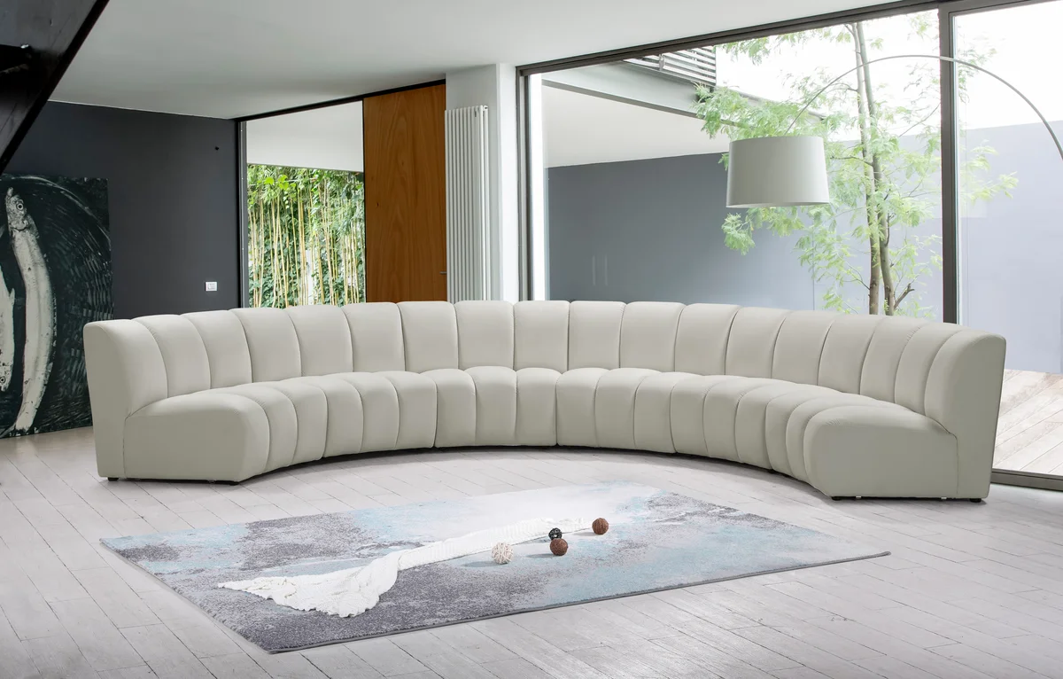 Infinity - 6 Piece Modular Sectional - Fabric - Cream - View 2