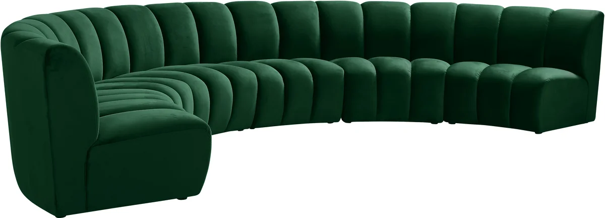 Infinity - 6 Piece Modular Sectional - Fabric - Green