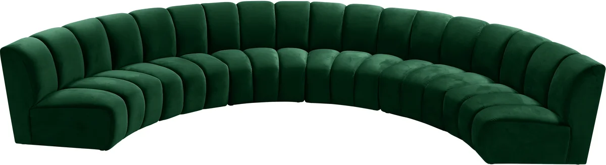 Infinity - 6 Piece Modular Sectional - Fabric - Green