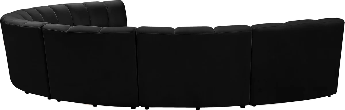 Infinity - 7 Piece Modular Sectional - Fabric - Black