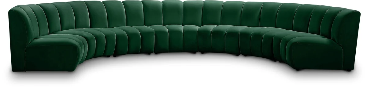 Infinity - 7 Piece Modular Sectional - Fabric - Green