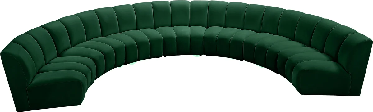 Infinity - 7 Piece Modular Sectional - Fabric - Green