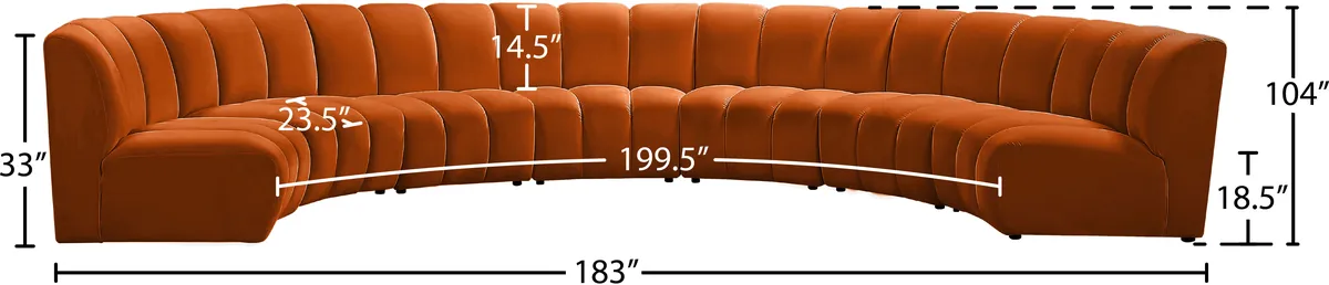Infinity - 7 Piece Modular Sectional - Cognac