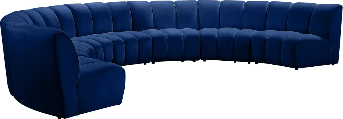 Infinity - 7 Piece Modular Sectional - Navy