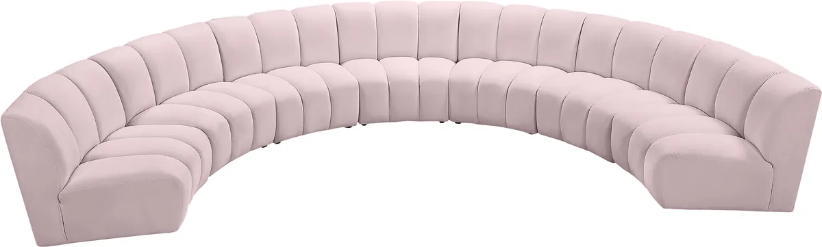 Infinity - 7 Piece Modular Sectional - Pink