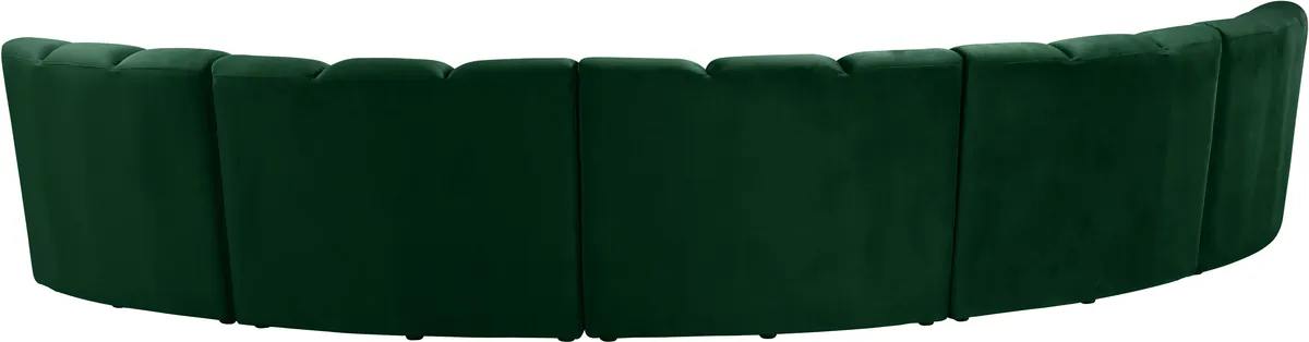 Infinity - 5 Piece Modular Sectional - Fabric - Green